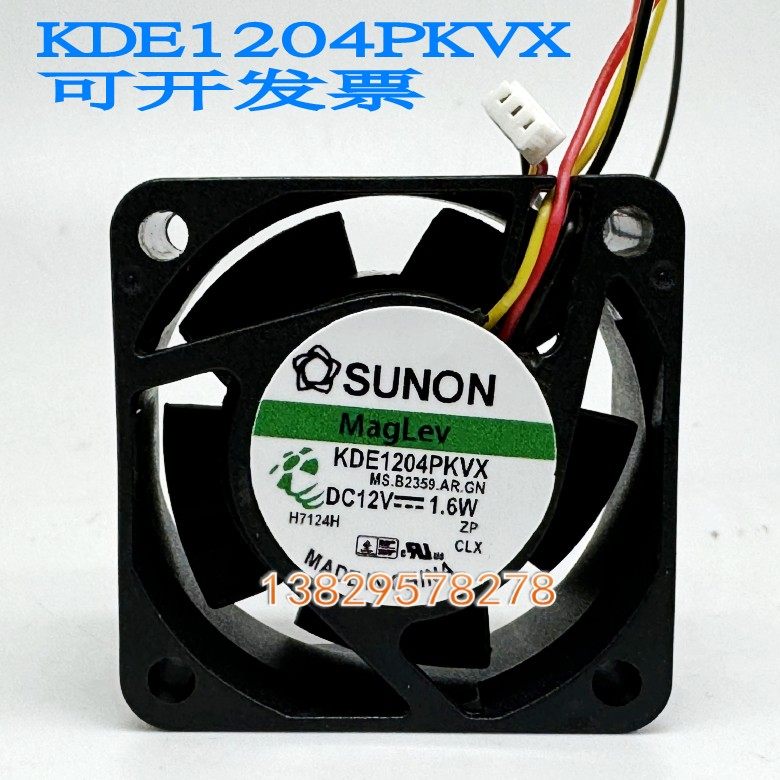 SUNON全新 12V 1.4W KDE1204PKVX 4CM 4020 磁磁浮超静音散热风扇