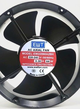 原装艾尔文EWT风机 22060 EW22060A2BH AC220V 58W 0.45A交流风扇
