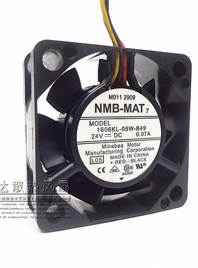 NMB 1606KL-05W-B49 4厘米 4015 24V 0.07A 3线 机床 变频器风扇