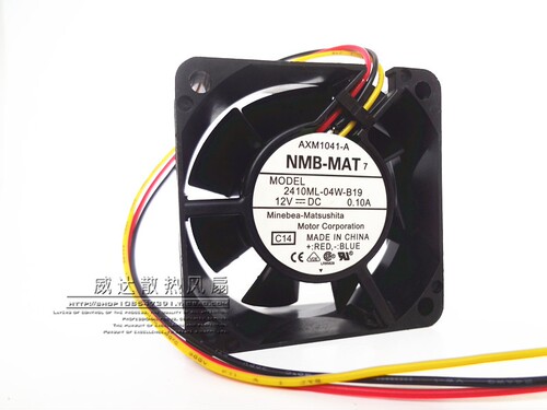 NMB 6025 12V 0.10A 2410ML-04W-B19 6厘米 静音滚珠 CPU机箱风扇