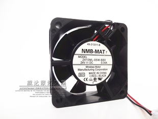 NMB 2410ML-05W-B80 6025 24V 0.34A 6CM 6厘米 暴力 变频器风扇