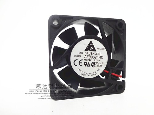 台达 6CM 6020 24V 0.08A AFB0624HD 6厘米 2线 变频器 散热风扇