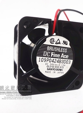 三洋109P0424B3D01 4028 24V 0.13A 4CM厘米 变频器机箱散热风扇