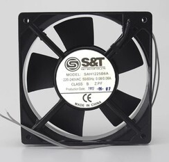 全新 S&T SAH11025S6A 12025 220-240v 0.08A 12CM机柜散热风扇