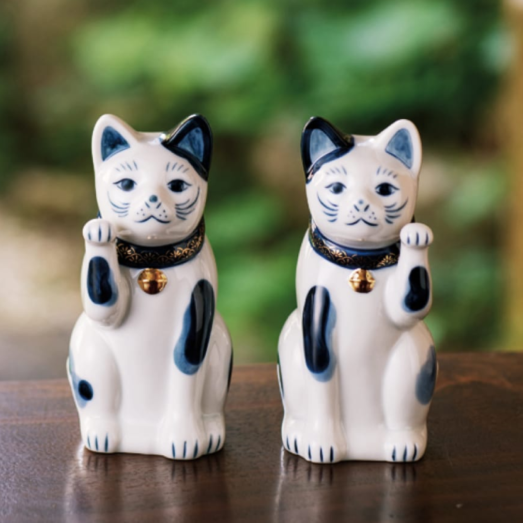 日本制濑户烧招财猫招福猫