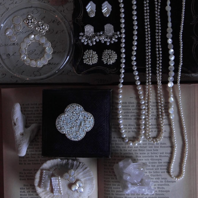 日本制nimelt淡水珍珠复古简约优雅耳环耳钉戒指手链项链