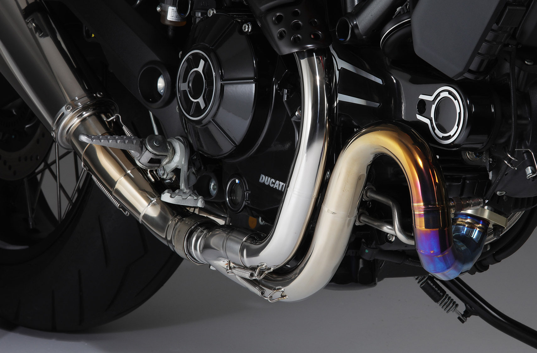 日本 AELLA DUCATI 杜卡迪 SCRAMBLER 800 钛合金头段前段排气管