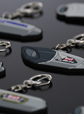 日本 YOSHIMURA 迷你排气管造型橡胶钥匙扣钥匙圈挂件 吉村