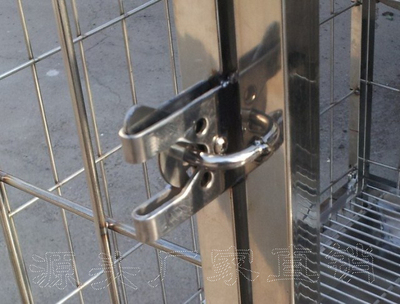 不锈钢狗笼锁双层碰锁铁撞锁