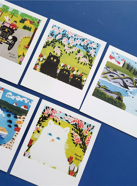 SAN Maud Lewis莫娣画治愈小卡片家居宿舍卧室墙面装饰12p明信片