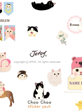 SAN jetoy猫咪相册装饰贴纸明信片多款 粘度问题 请咨询再拍