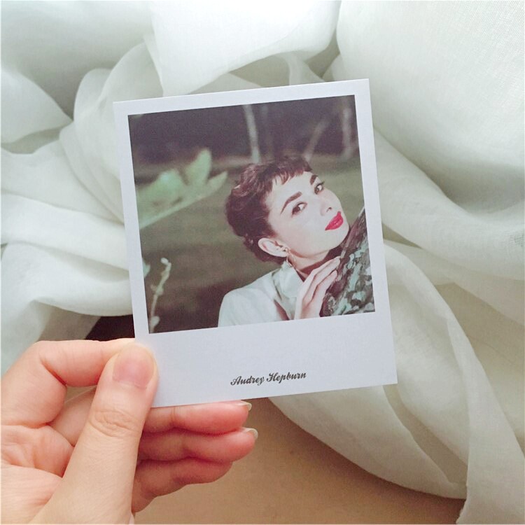 SAN 奥黛丽赫本女神高质感明信片珠光写真贺卡礼物售后定制