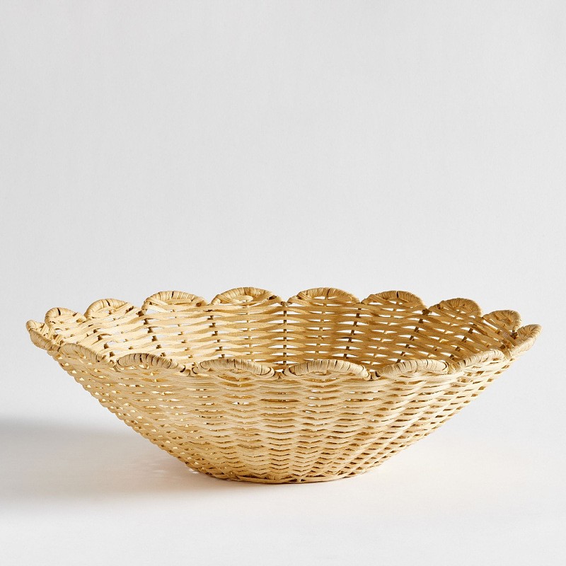 北欧创意天然藤编果篮