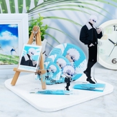 咒术回战咖啡cafe涩谷事变五条悟伏黑惠自制吧唧徽章钥匙扣立牌