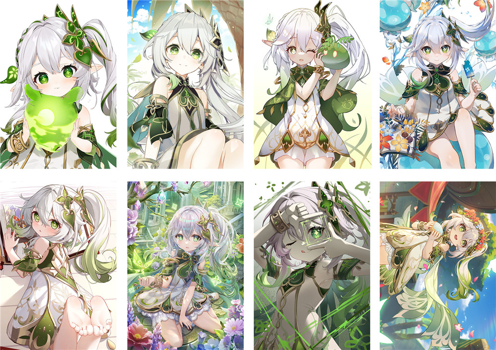 原神海报二次元周边壁纸宿舍动漫装饰画寝室墙纸贴画甘雨刻晴胡桃