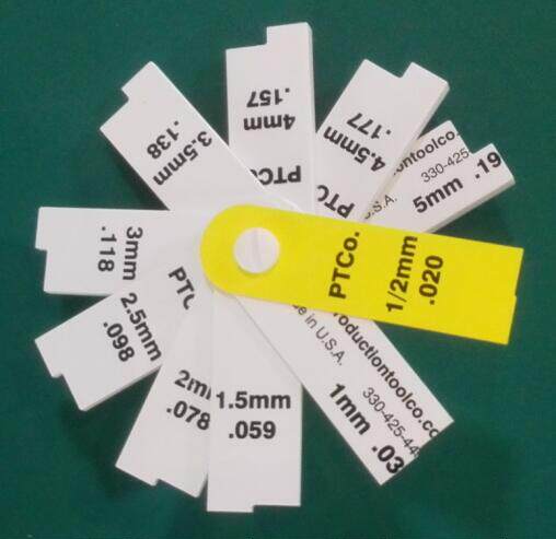 美国production塑料面差间隙尺 0.5-5mm 进口塑料塞尺12537