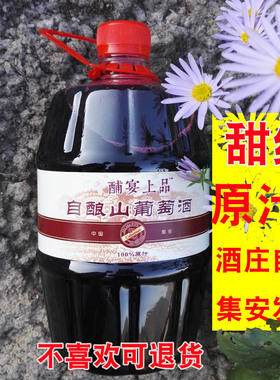 集安北冰红山葡萄酒非冰酒 自酿山葡萄酒 混酿冰山葡甜酒甜型红酒