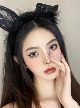 性感蕾丝面具半脸直播头套兔女郎眼罩古风面纱兔子情趣面罩女