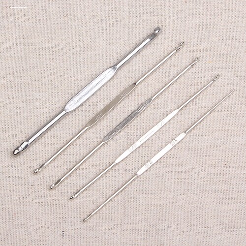 不锈钢双头钩针大小钩头钩针不带舌头钩针毛衣毛线编织勾子