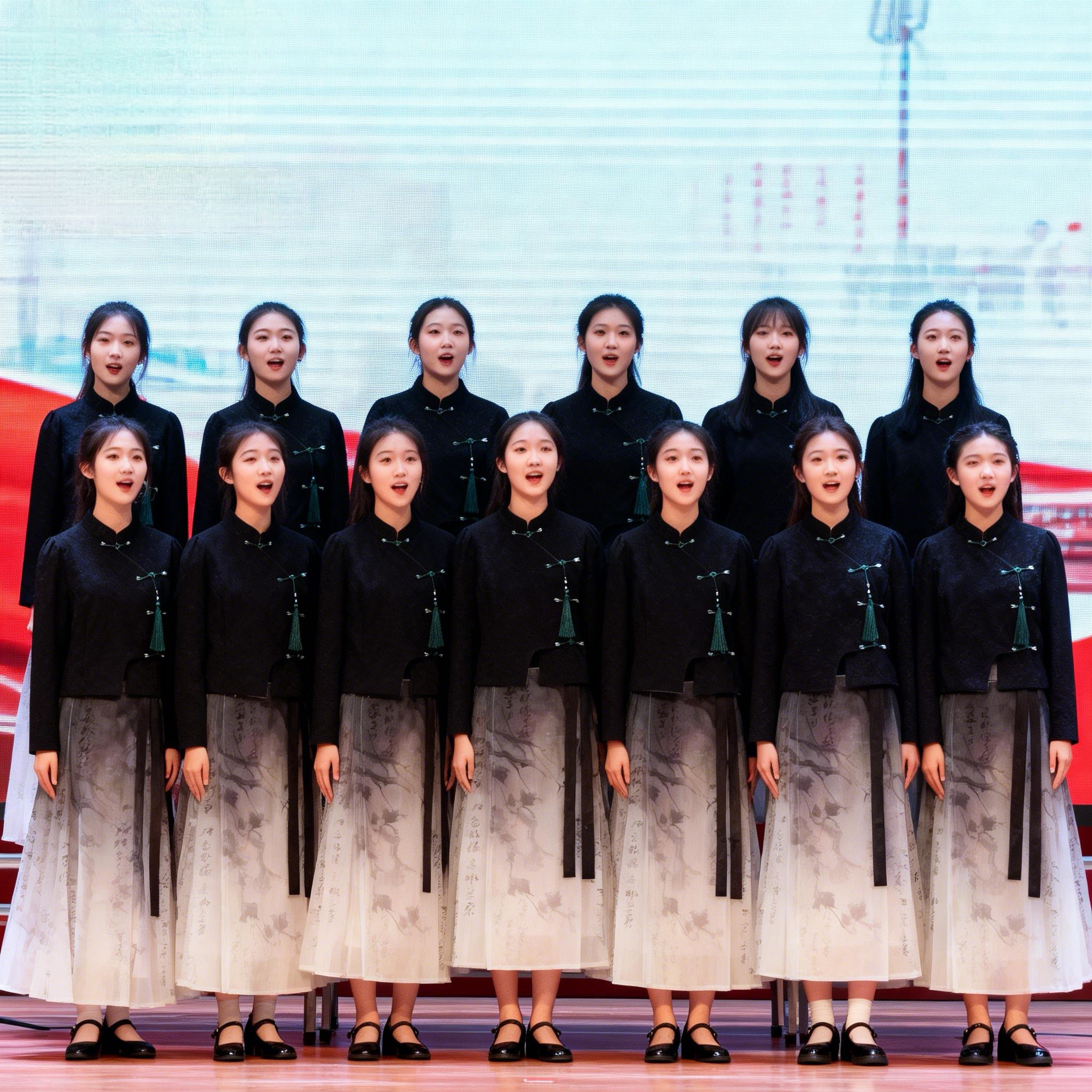 春秋搭配一整套新中式盘扣上衣半身裙马面裙改良旗袍套装仙气国风