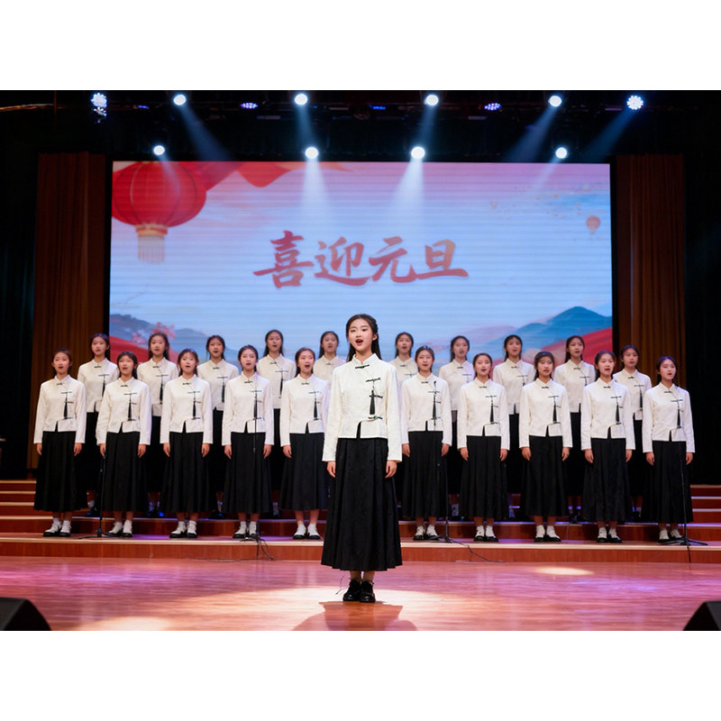 新中式国风盘扣连衣裙子少女夏装2025新款初中高中学生马面裙套装
