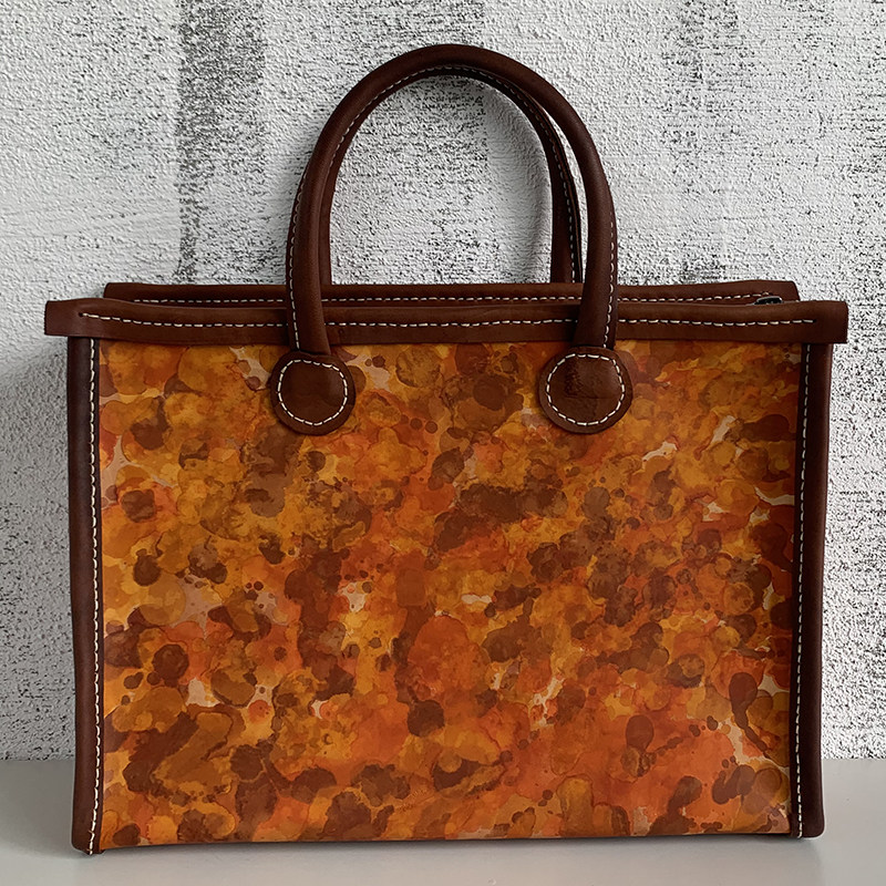 Fu.DuJuan 设计师包 胡杨 商务通勤包 托特包 手提包 牛皮斜挎包