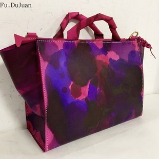 紫 绽放&繁花various 设计师包 flowers 气质 手工真皮手提斜跨包