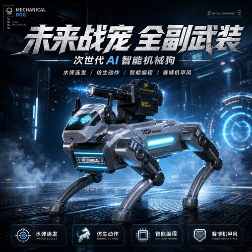 新款AI智能机器狗编程遥控机械狗