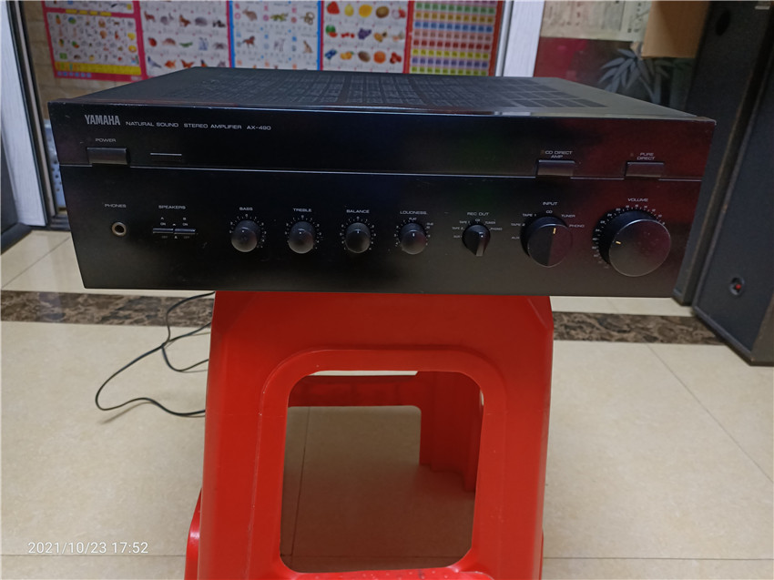 二手发烧进口 雅马哈ax 490 纯功放2.0立体声hifi音乐2.0功放机