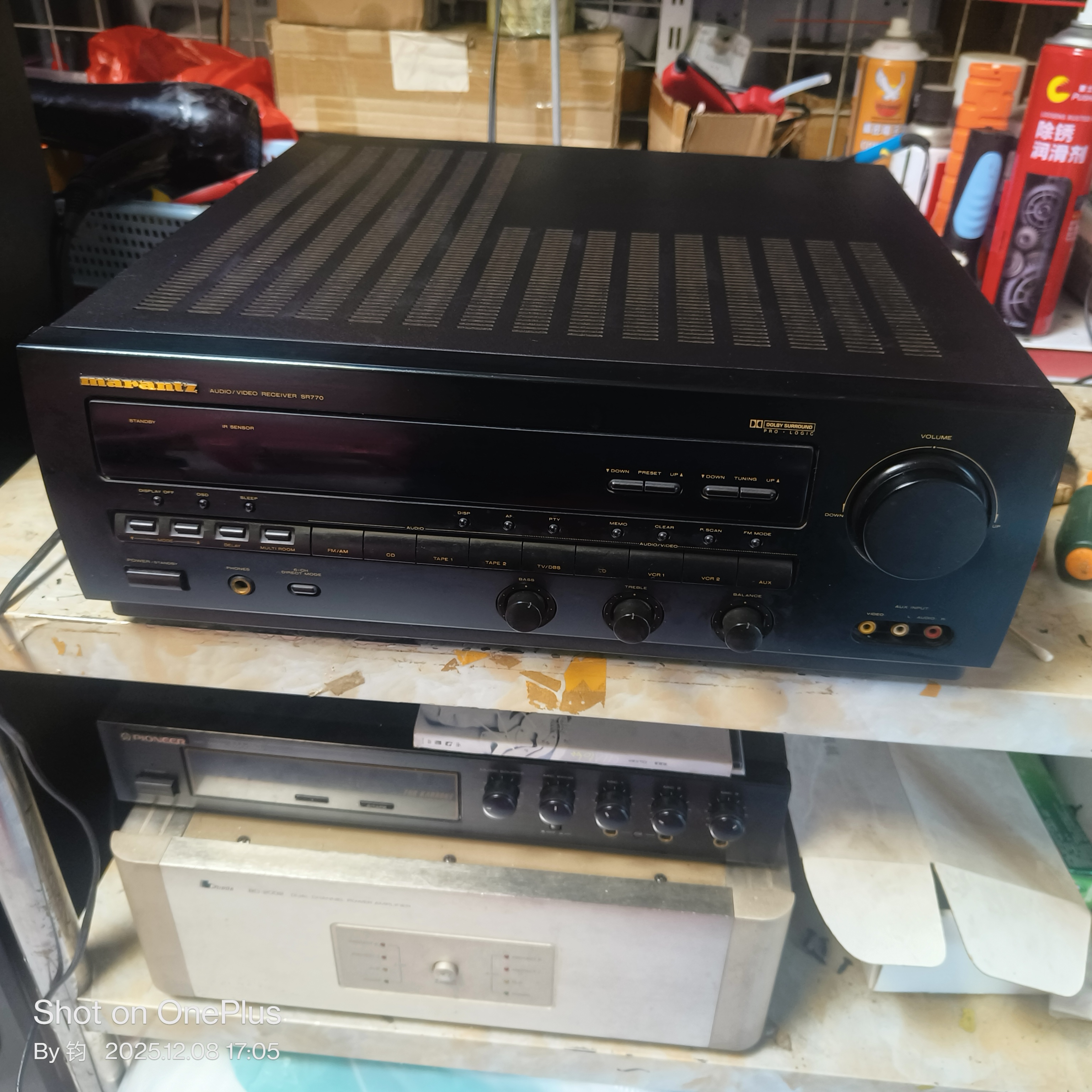 二手进口功放机  马兰士sr770故障机不通电不开机，故障机坏机器