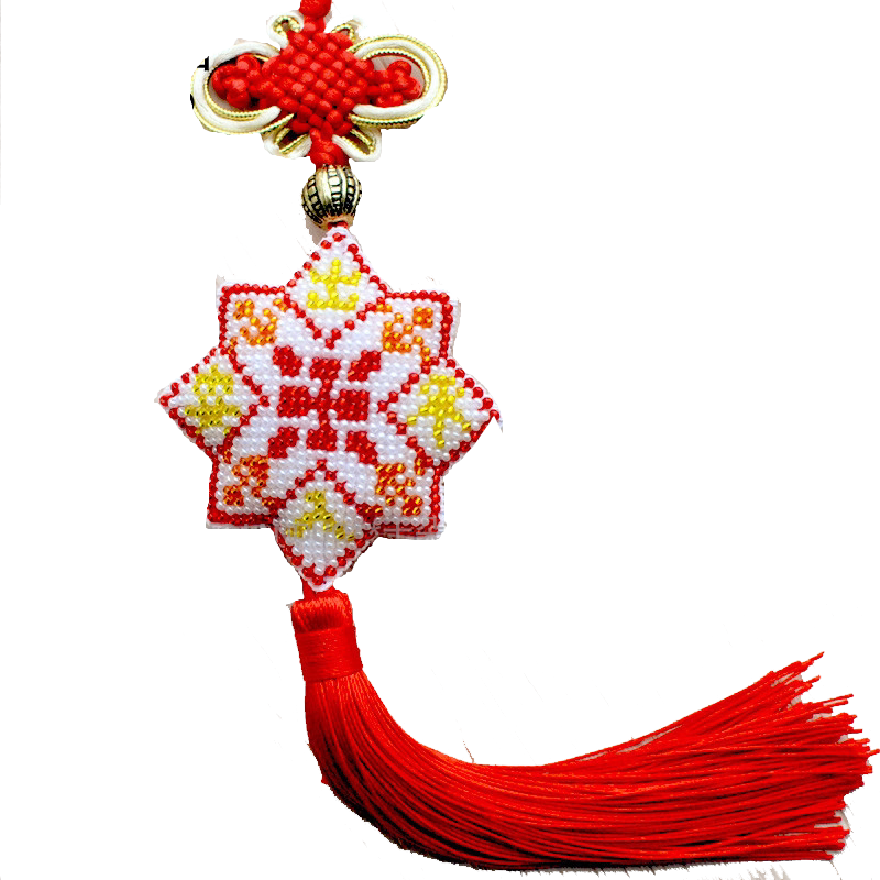 印花十字绣全珠绣双面绣车挂DIY手工材料包出入平安红版平安福