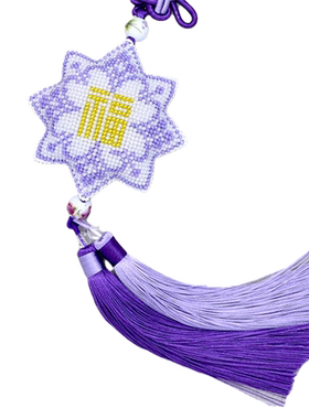 印花创意新款珠绣汽车紫色十字绣