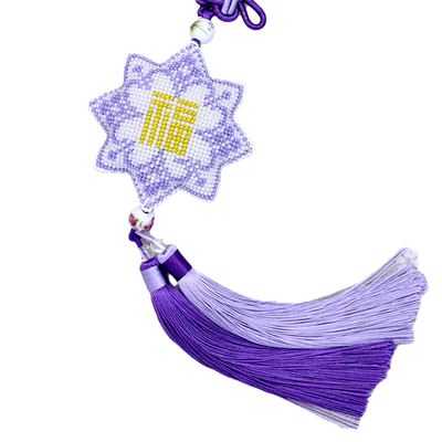 印花创意新款珠绣汽车紫色十字绣