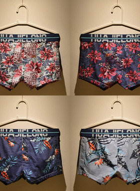 个性阿罗裤宽松男士内裤男四角裤纯棉2025年新款春夏透气短裤头潮