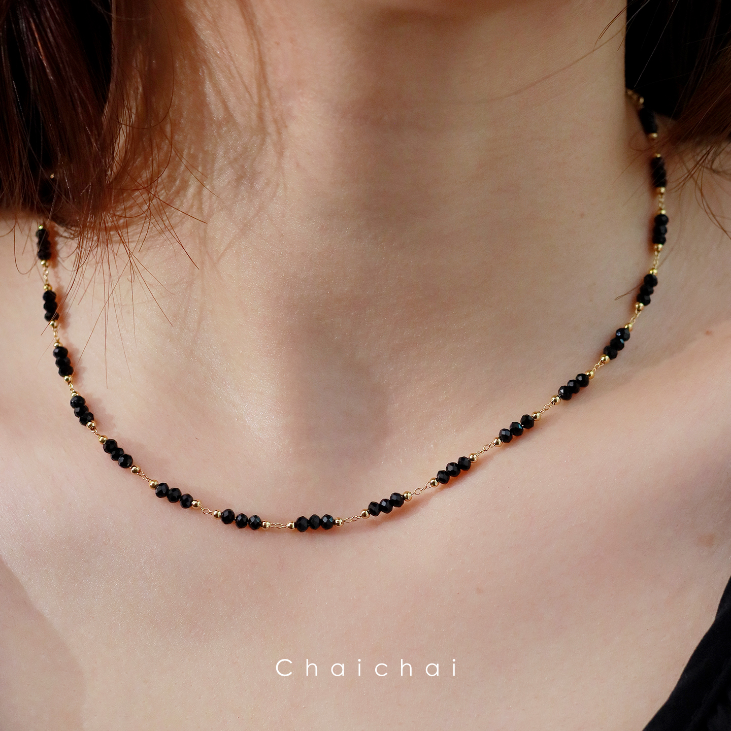 法式小众复古优雅黑色项链