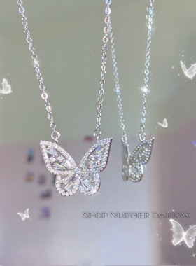 惊艳蝶羽温柔精致925蝴蝶锁骨链