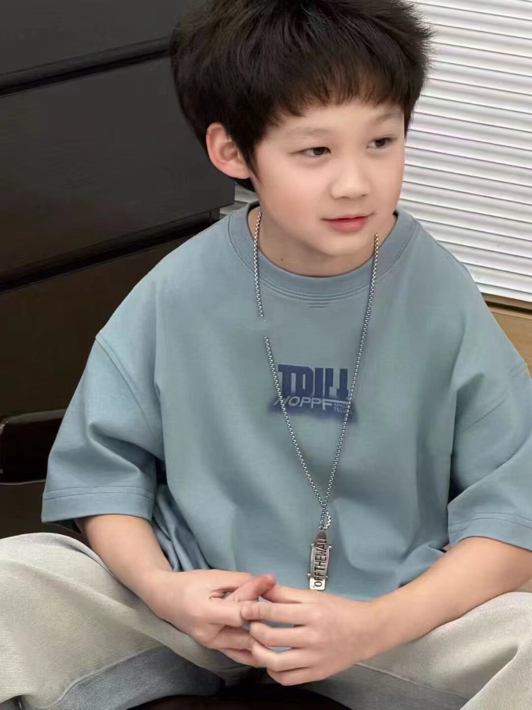 2026夏季新款儿童韩版男女童中大童宽松休闲百搭长袖T恤上衣超薄