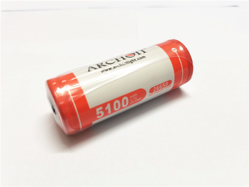 正品奥瞳ARCHON 26650锂电池 实足5100mAh 26650充电锂电池3.7V
