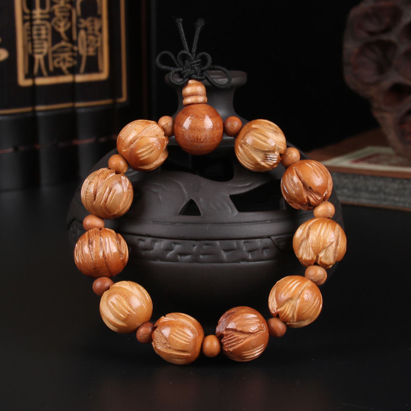 桃木手镯手串女款男士