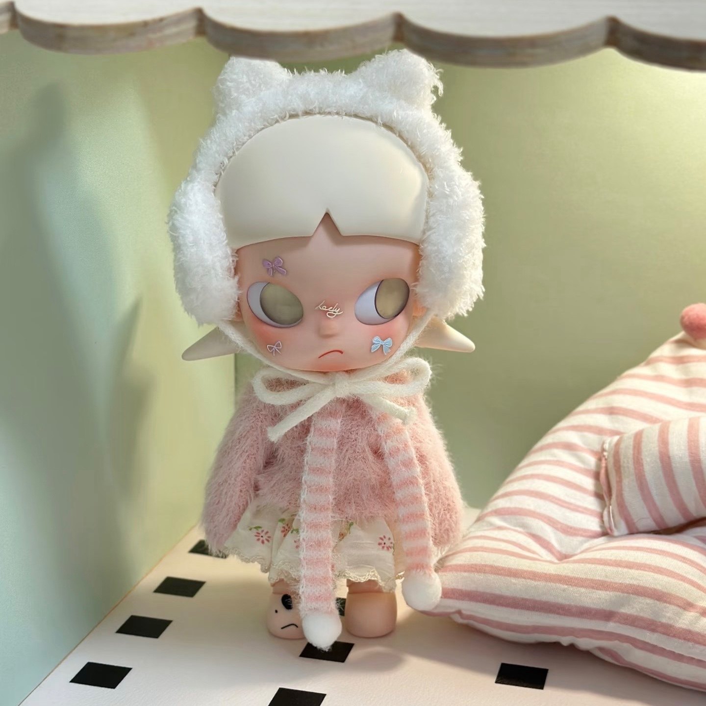 zsiga娃衣粉色毛衣1/8分可动人偶猫耳朵耳罩嘎子姐娃衣一二代适用,模玩/动漫/周边/娃圈三坑/桌游,潮玩娃衣,淘宝优惠券,粉丝福利购,淘宝优惠卷