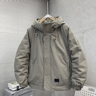 羽绒服潮牌青年痞帅休闲百搭保暖白鸭绒外套 简约潮流男士 冬季 新款