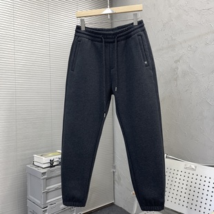 黑色运动哈伦裤 冬季 抽绳束脚裤 男潮流百搭休闲裤 加绒加厚保暖卫裤