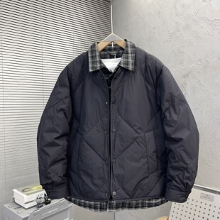 时尚 2025冬季 羽绒服个性 潮流假两件男士 拼接轻便鸭绒保暖外套 新款