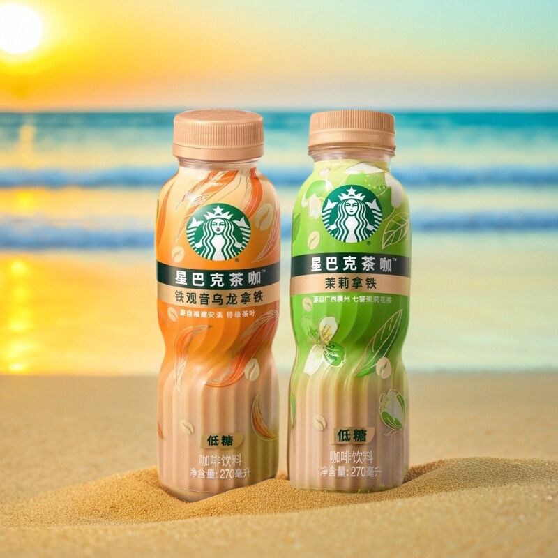 星巴克茶咖茉莉拿铁咖啡饮料270ml*6瓶即饮咖啡铁观音乌龙拿铁