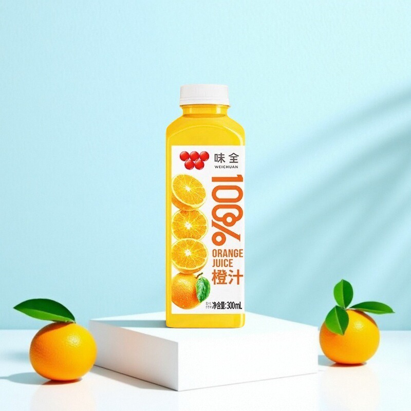 味全100%每日C橙汁300ml*6瓶果汁饮料常温型纯果蔬汁饮品