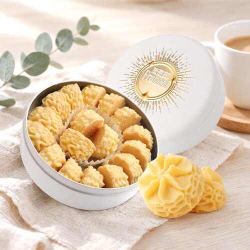 法丽兹原味小花黄油曲奇饼干173g罐装点心早餐零食休闲下午茶
