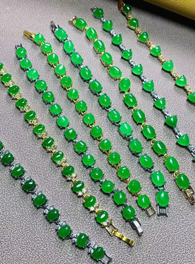 满绿马来玉手链多款可选