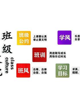 中小学校班级公约文化墙面贴画