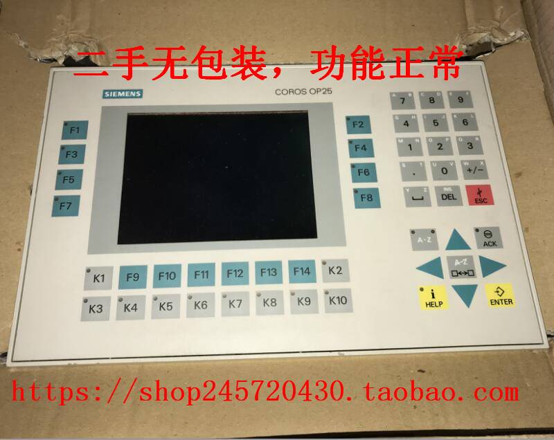 6AV3525-1EA01-0AX0 二手西门子操作屏 OP25操作屏 原装现货 五金/工具 人机界面 原图主图