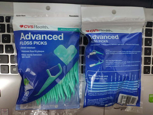 cvs牙线棒牙签不易断圆线薄荷